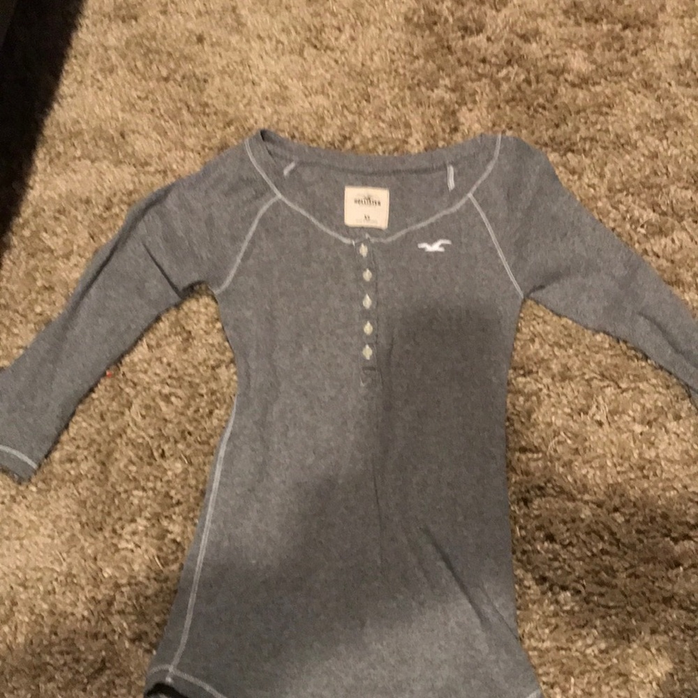 Grey Hollister Button-Up Shirt